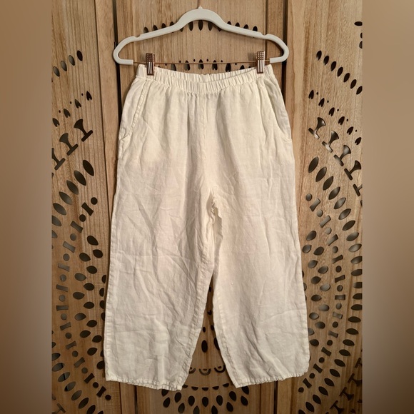 Flax Pants - Flax 100% Linen Pants Size P (4-6)